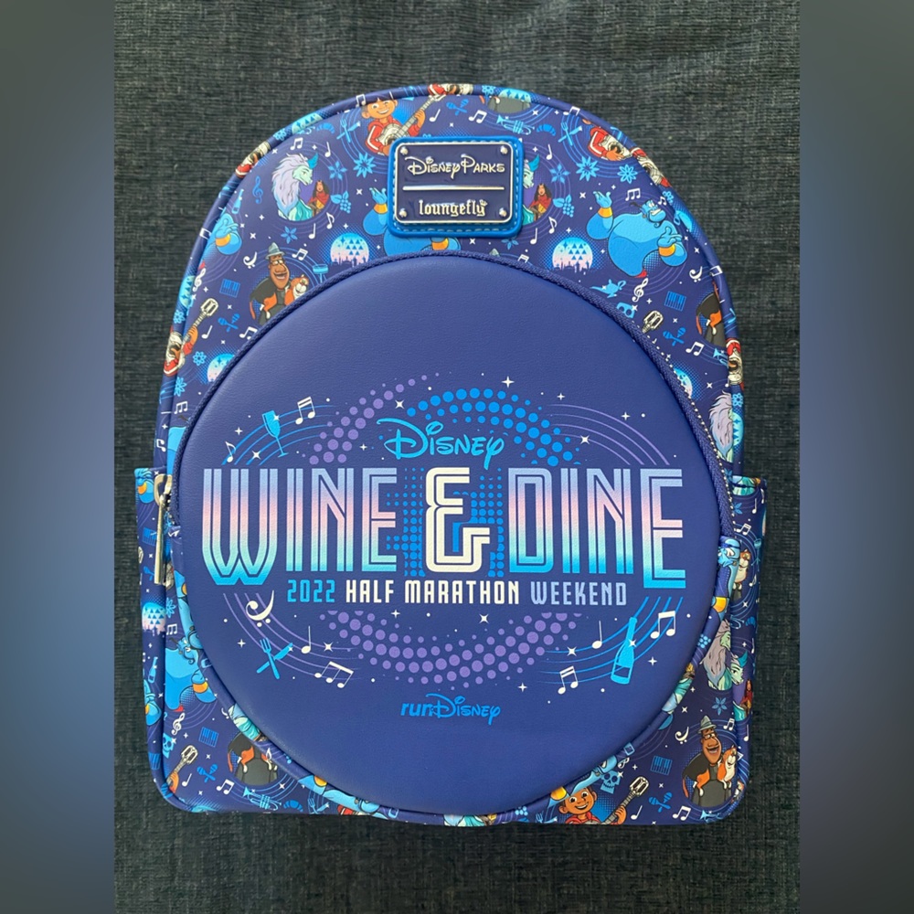 Loungefly runDisney Wine & Dine 2022 Backpack feat. Raya, Coco, and Soul
